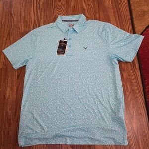 Callaway Men’s Aqua Printed Golf Polo